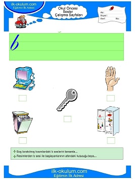 Çocuklar İçin B Sesi Çalışma Sayfaları 